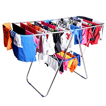 Kurtzy Foldable Clothes Laundry Dryer Hanger Rack